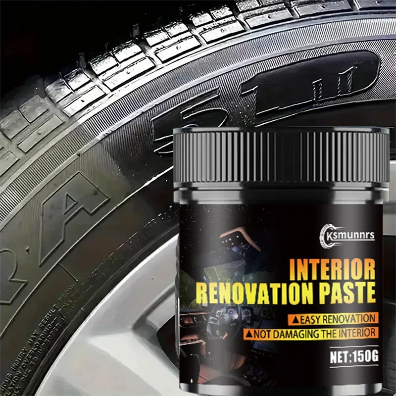 Black Car Interior Polish Wax Plastic Refurbishment Tire Protector Yellowing Prevention Auto Care Products