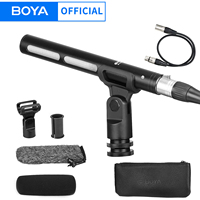BY-BM6040 Professional Condenser Cardioid Mini Shotgun Microphone with 12-48 Phantom Power for Video Camera Recording Interview