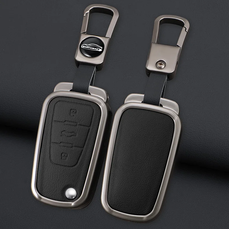 

Leather Car Key Case Cover Fob For MG3 MG5 MG6 MG7 ZS GT GS Morris Garages HS EV I6 for Roewe RX5 350 360 750 550 Auto Keychain