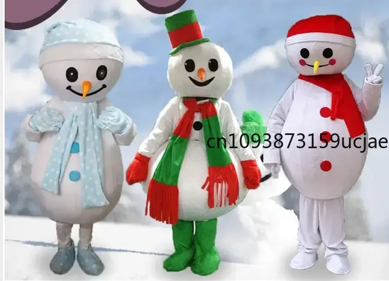 Christmas Snowman Mascot Costume Fancy Dress Costume Animal Halloween Cosplay Costumer Birthday Character Outfit Attractive