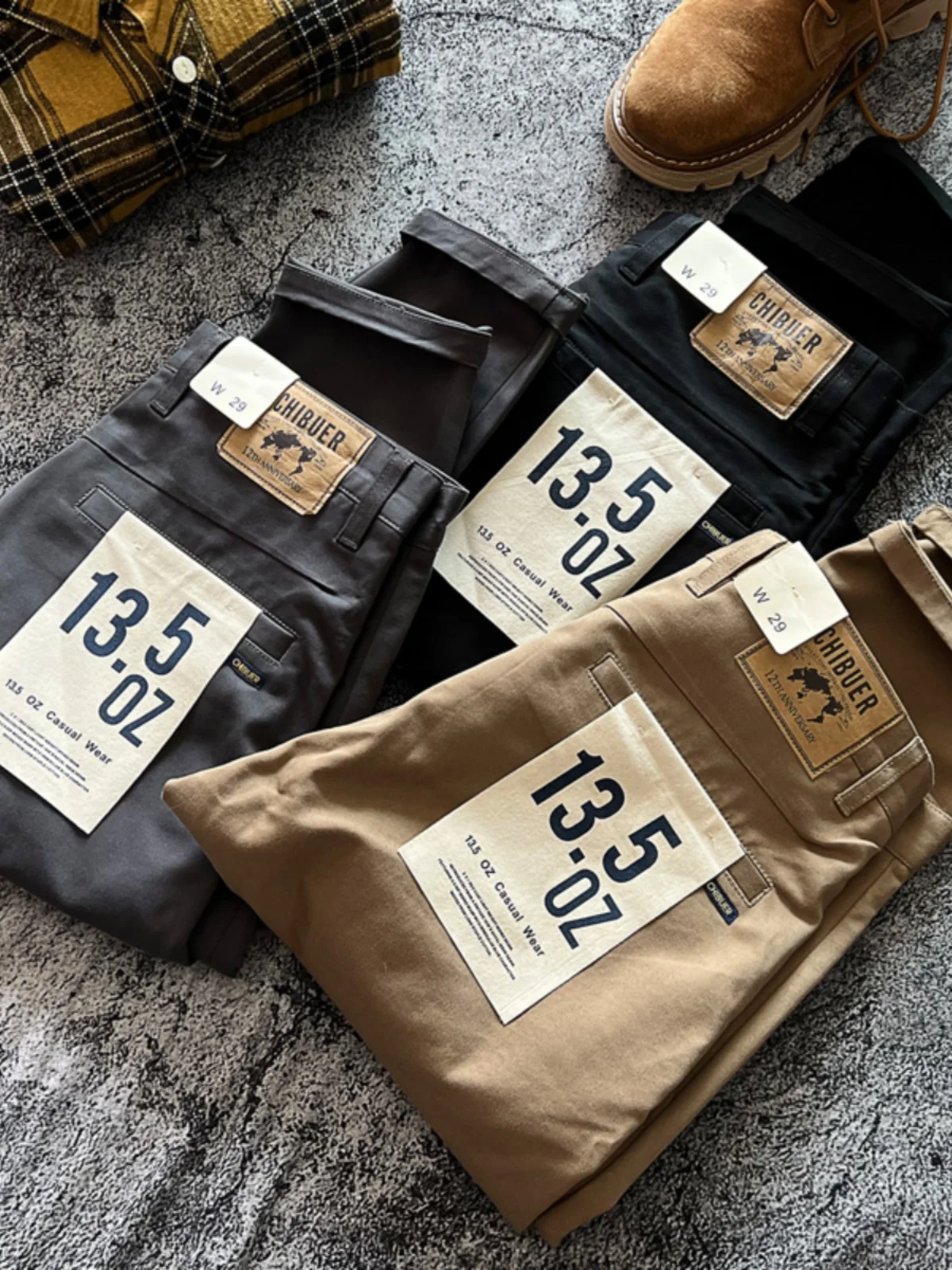 

Мужские повседневные брюки Slim Fit, эластичные, прямого кроя, рабочие, винтажные, американские, базовые, больших размеров, из твила