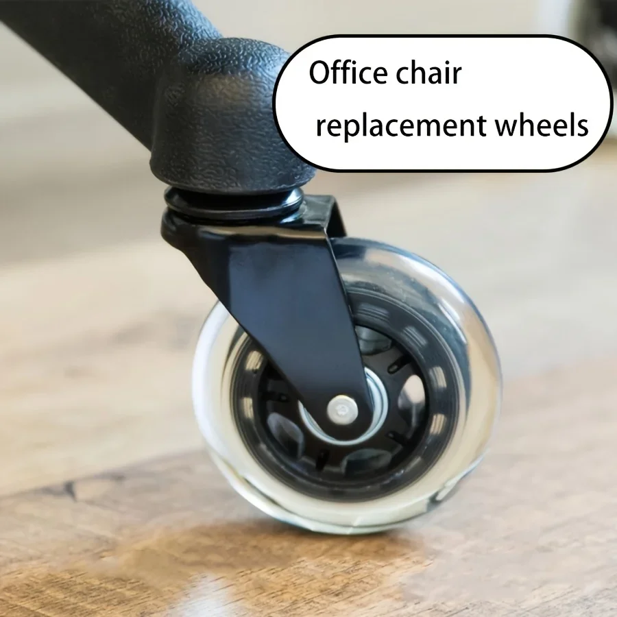 4PCS 75mm Diameter x 8mm Bearing Inner Diameter Black Transparent Scooter Twist Cart Shopping Cart Wheel Accessories