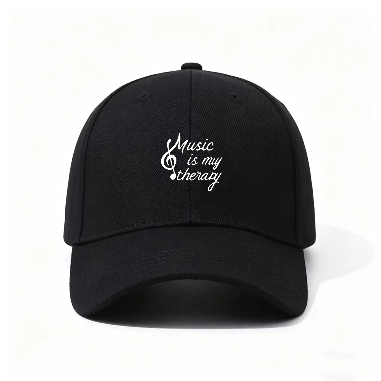 Baseball Cap, Printed with the Design Music Is My Relax, Suitable for Daily Outings, Beach Vacations, Campus Commuting, and Stre