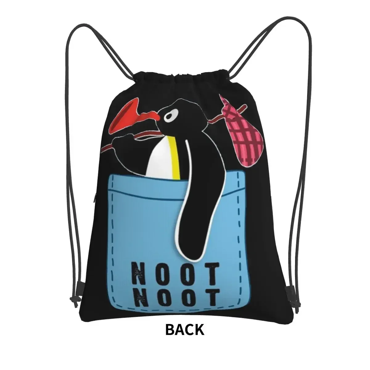 Angry Pingu Noot Noot Pocket Official Merch Portable Backpacks Drawstring Bag Casual Book Bags For Travel Sport Man Woman