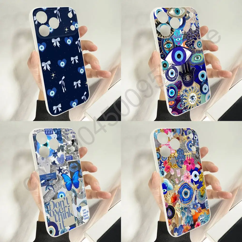 

Lucky Blue Evil Eye Collage Phone Case For iPhone 11,16,15,14,13,17,12,Plus,E,Air,Mini,Pro,Max Magnetic Magsafe Soft Cover