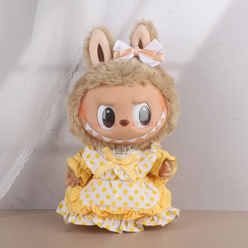 فقط بيع الملابس 38 سنتيمتر قلادة دمية معكرون القماش Labubu الوقت لتبريد لطيف إكسسوارات دمي الديكور هدية نقية Handma #4