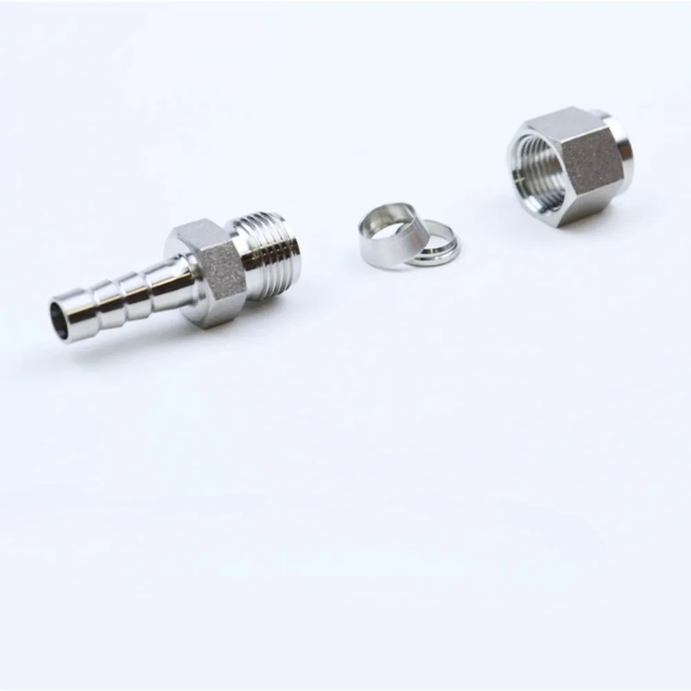 3 4 6 8 10 12 16 mm 1/8" 1/4" 3/8" 1/2" 3/4" Schlauchtülle Kompressionsverschraubung 304 316L Edelstahl Nippelverbinder Rohrverschraubung – Detail 2