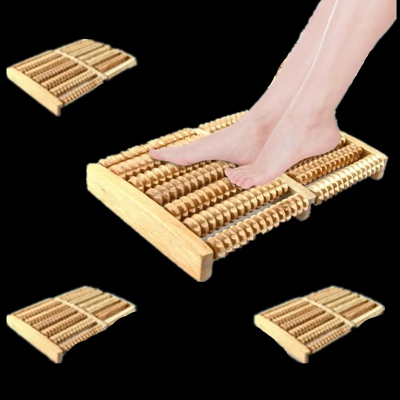 

1PC Colorful Wooden Foot Massager Roller - Reflexology Stress Relief Fitness Health Care Pain Relief Feet Massager
