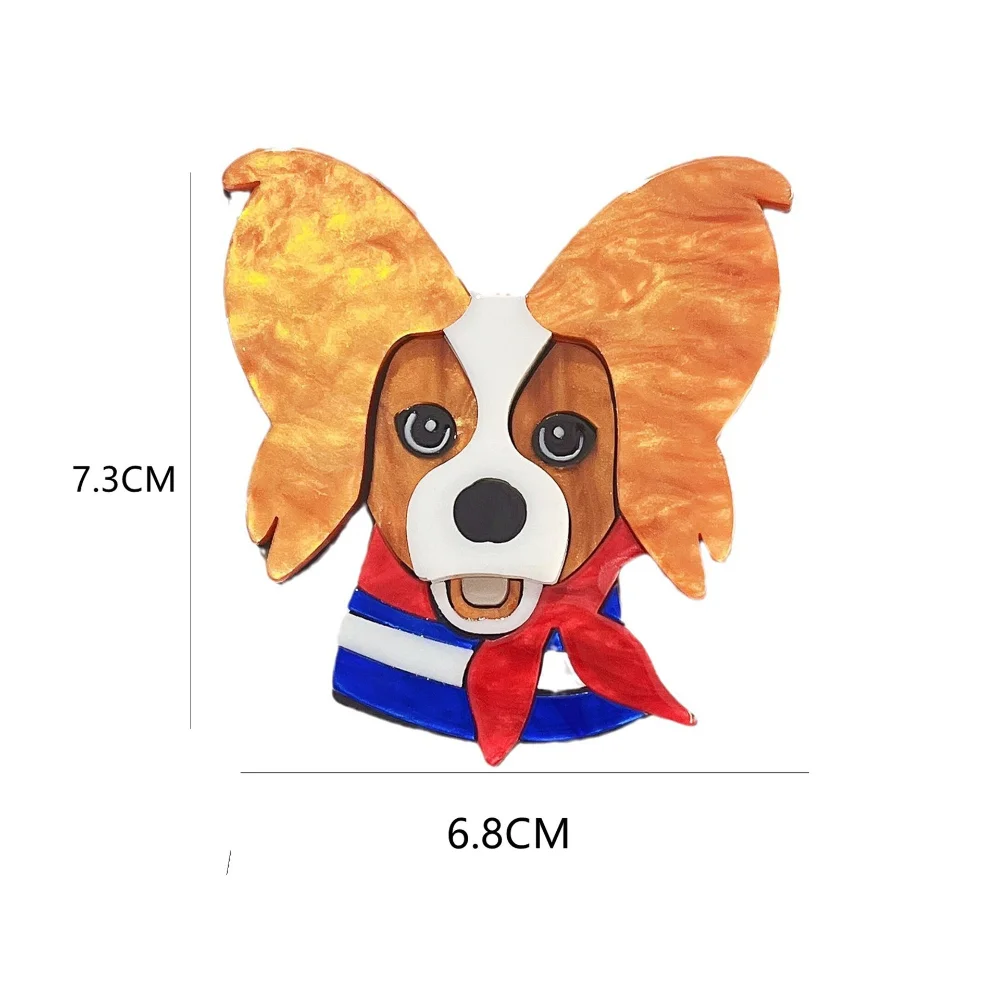 Navy Wind Inspector King Beagle Pin Acetic Acid Sheet Acrylic Brooch Banquet Formal Coat and Suit Decoration Accessories