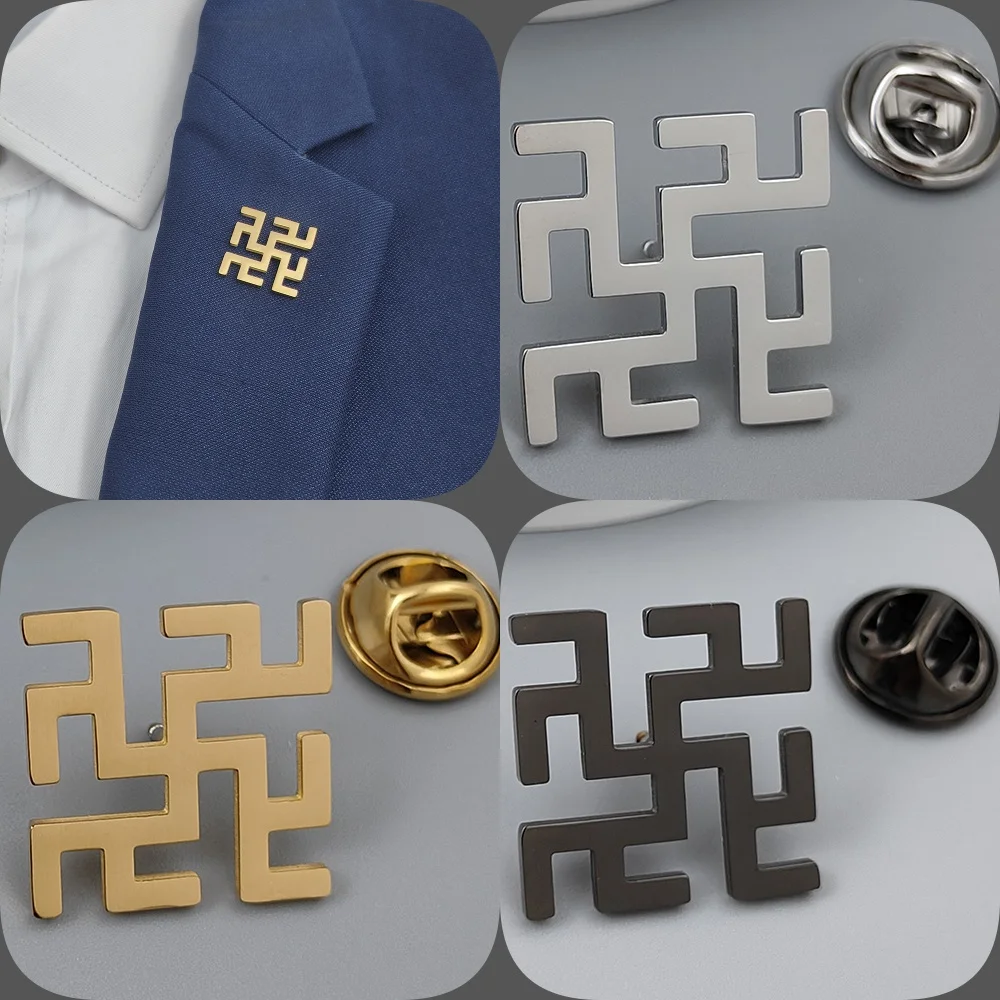 New scripture lapel pin, fashionable stainless steel badge, retro style brooch suit accessories, suitable for party wear