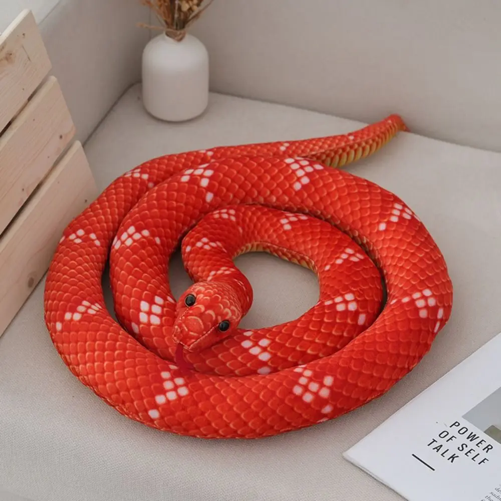 Brown/Green/Red Simulation Snake Plush Toy 80/110cm Cute Snake Stuffed Toys Lovely Funny Animal Plush Doll Home Decor