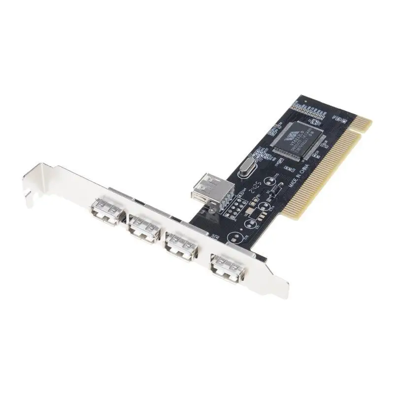 Y1UB PCI naar 4 USB 2.0 uitbreidingskaart Desktopcontroller Ondersteuning 32-bits 33mhz-host