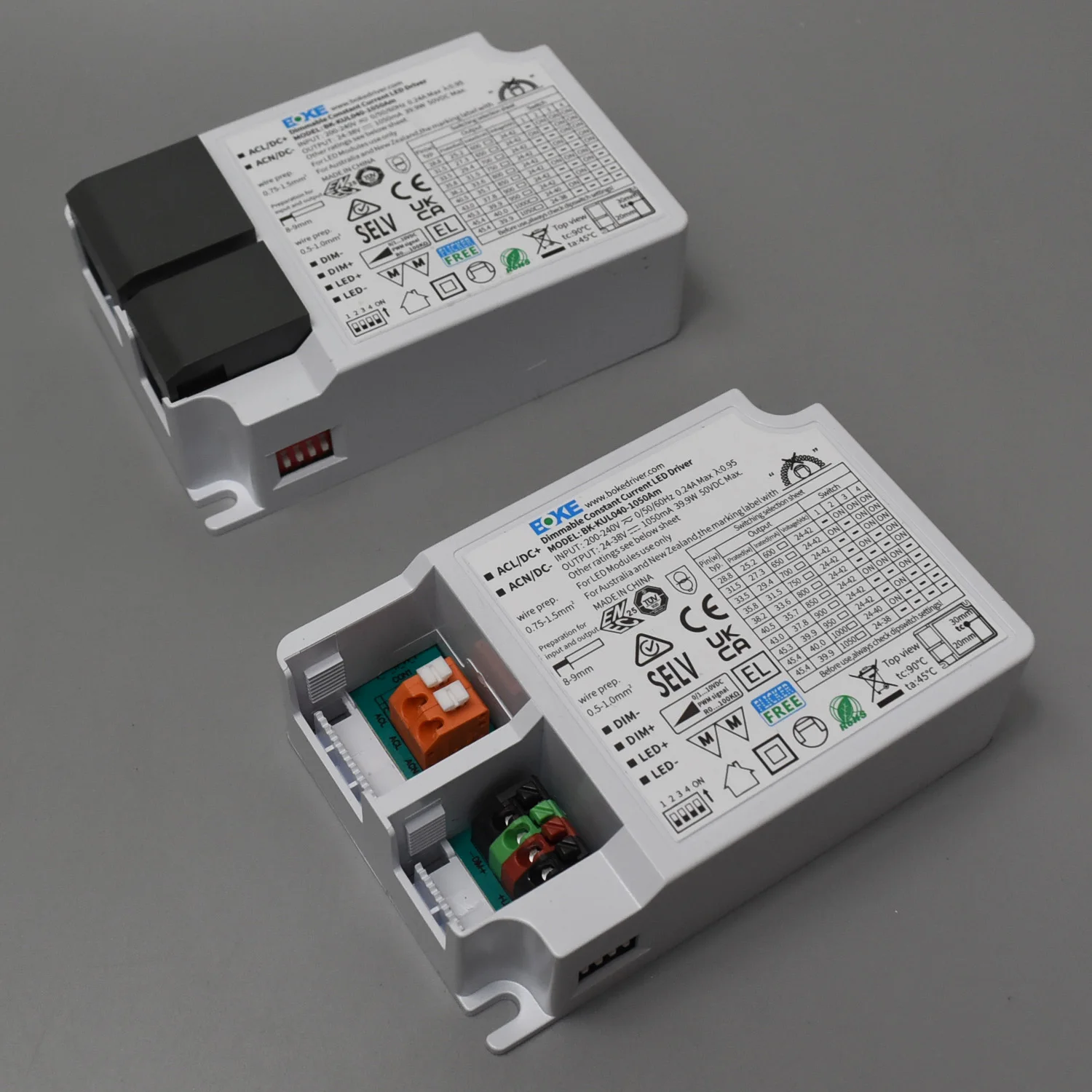 40W Dimmable LED Driver Transformer Constant Current 600‑1050mA 24‑42V Output 1‑10V PWM Dimming With DIP Switch Power Supply