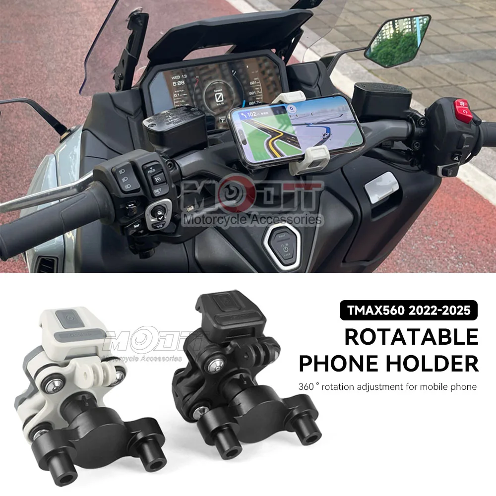 new-motorcycle-navigation-bracket-for-yamaha-tmax-560-t-max-560-2022-2023-2024-2025-360°rotating-handlebar-gps-phone-holder