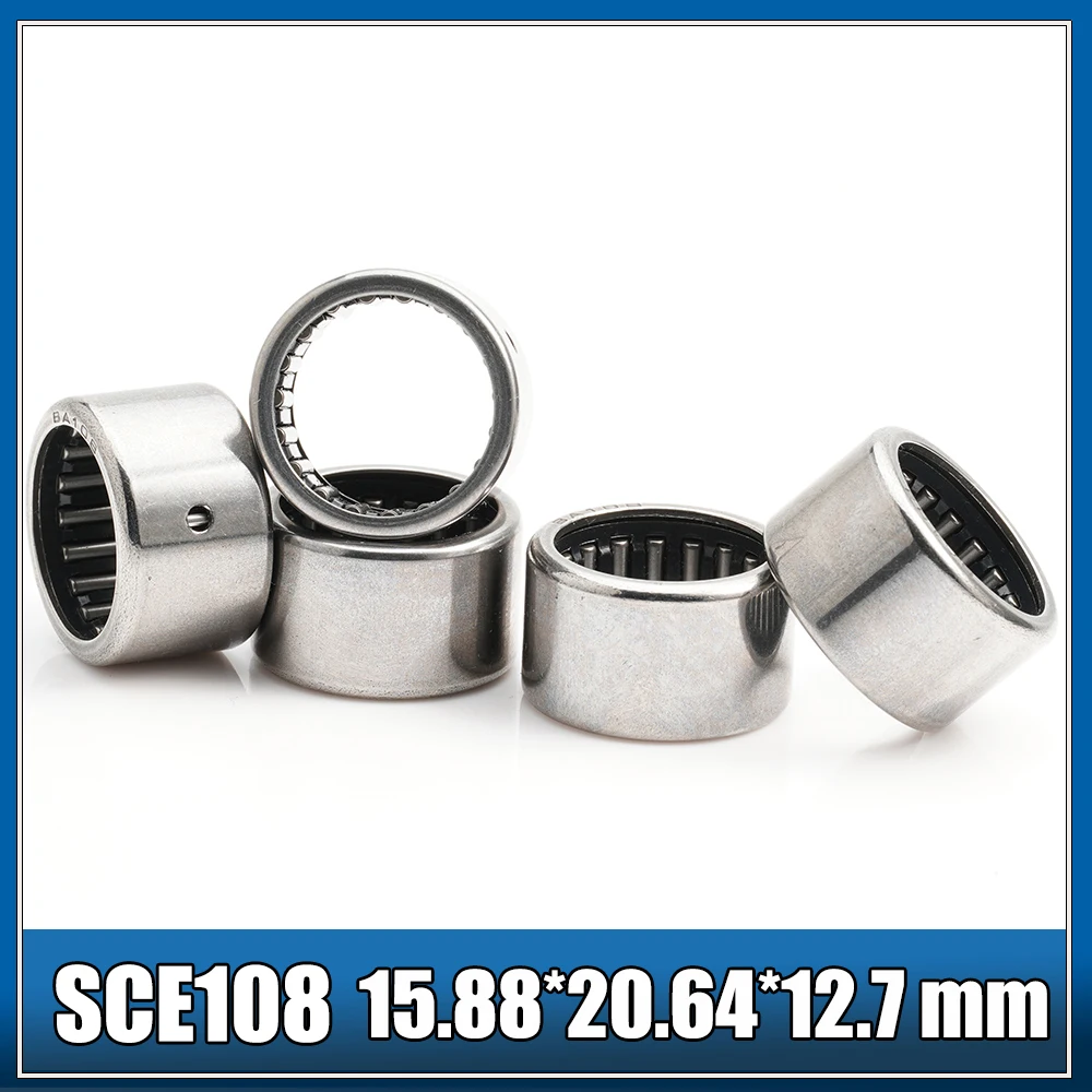 

SCE108 Bearing 15.88*20.64*12.7 mm ( 5 PCS ) Drawn Cup needle Roller Bearings B108 BA108Z SCE 108 Bearing