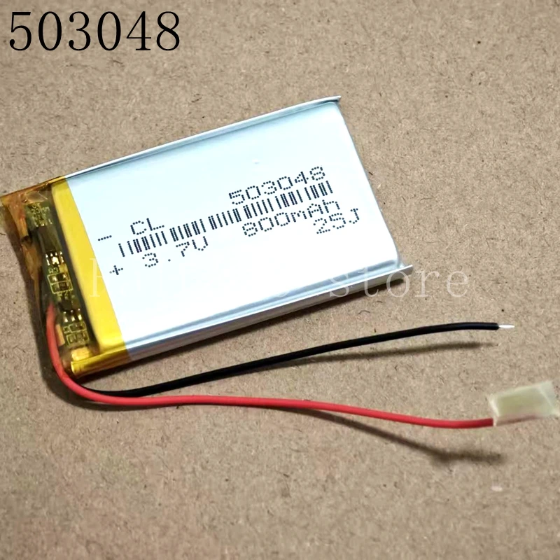 1 قطعة/الوحدة ارتفاع درجة الحرارة 503048 3.7 فولت بطارية ليثيوم بوليمر 800 مللي أمبير لمسجل السيارة #1
