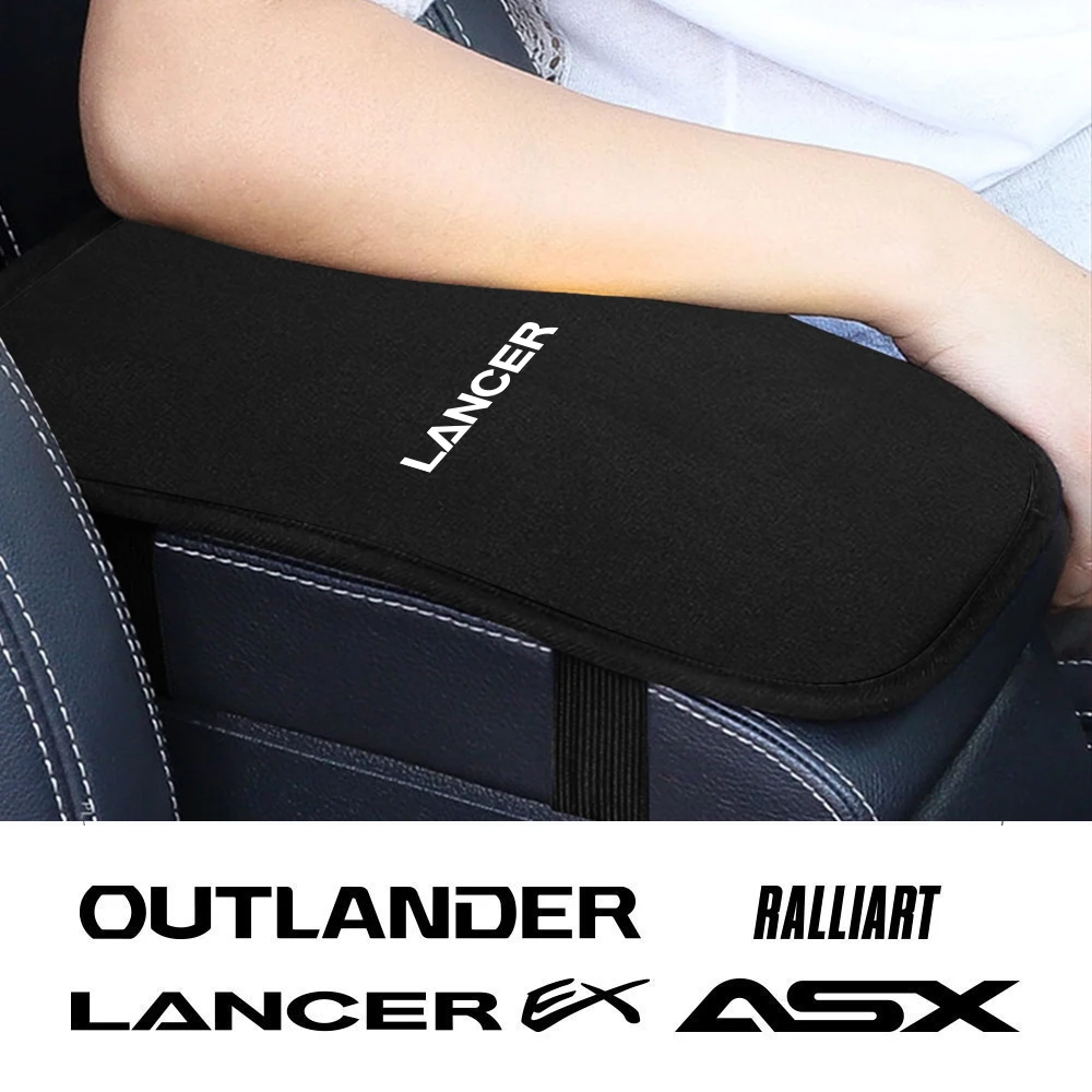 For Mitsubishi Outlander ASX Lancer Lancer-ex Ralliart Car Plush Armrest Pad Arm Rest Protection Cushion Interior Accessories