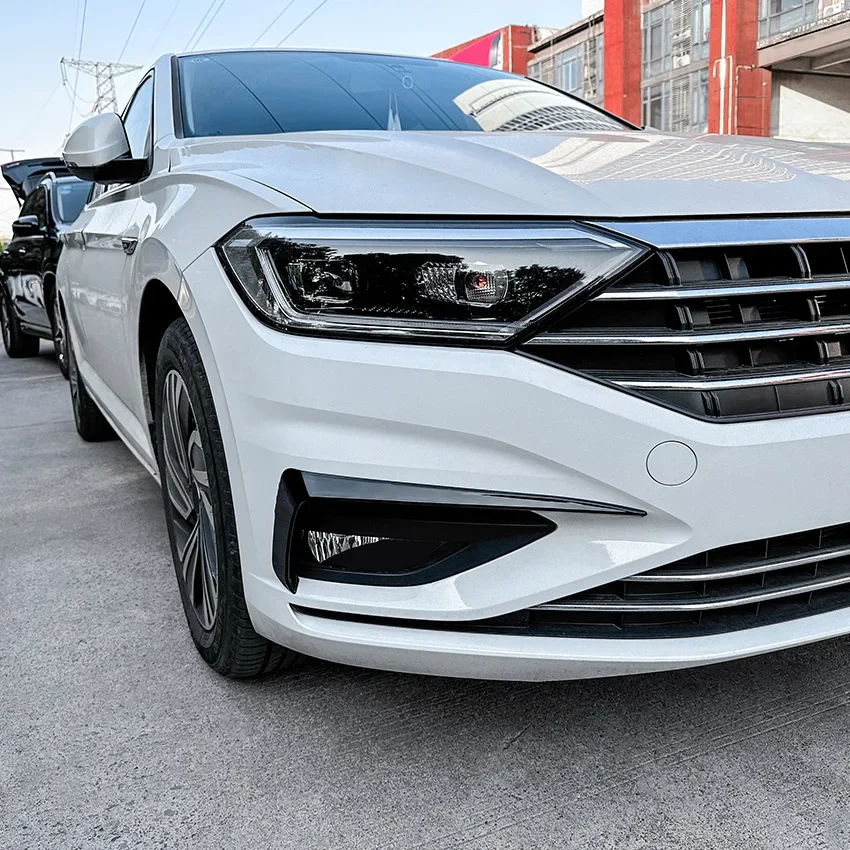 ل VW Volkswagen ساجيتار جيتا MK7 2019 ~ 2021 اكسسوارات السيارات المصد الأمامي الفاصل الجانب الزاوية الضباب ضوء Canards غطاء ملصقات