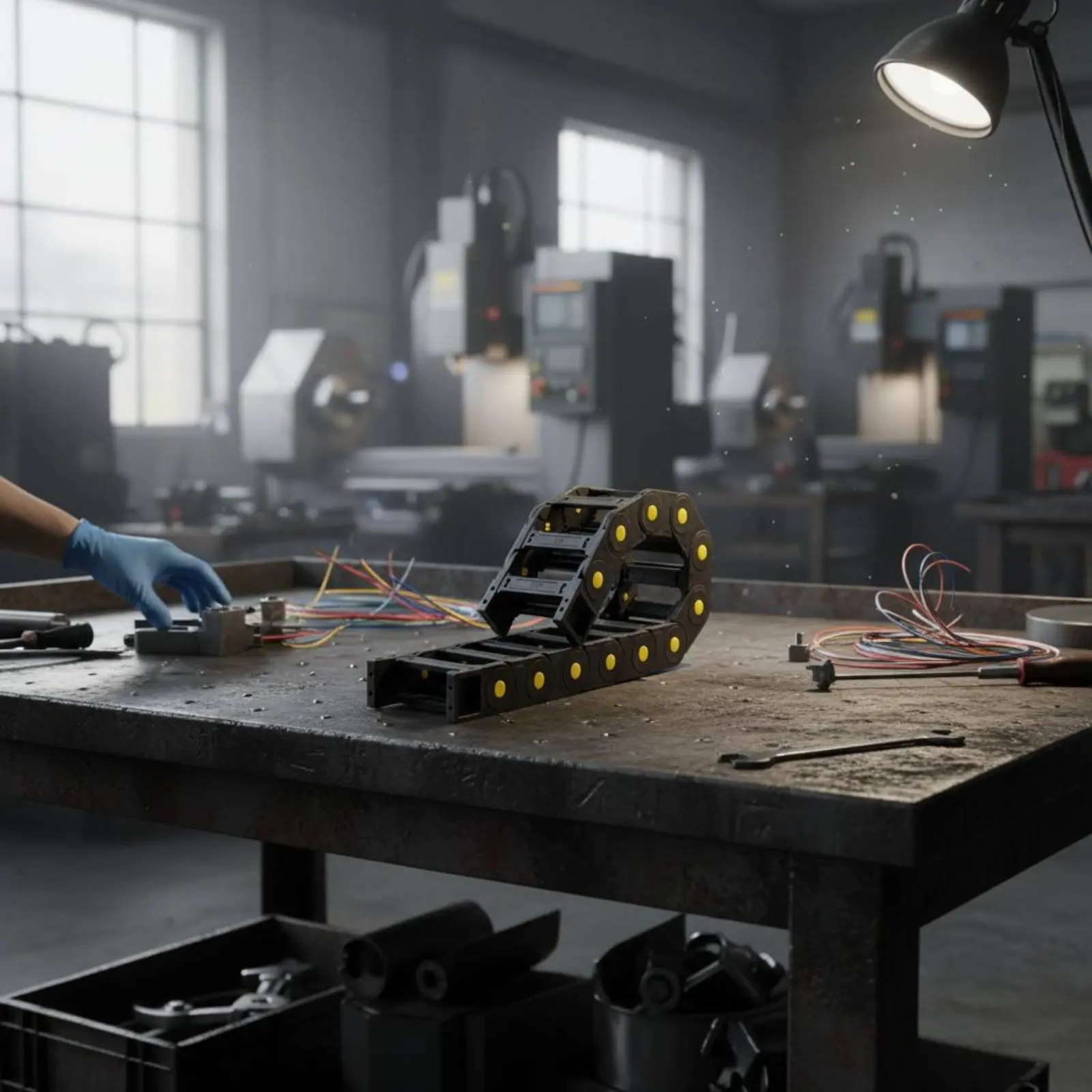 

Drag Chain Wear-Resistant CNC Machine Cable Carrier Closed Type Drag Chain Openable Links Industrial Parts Low Noise