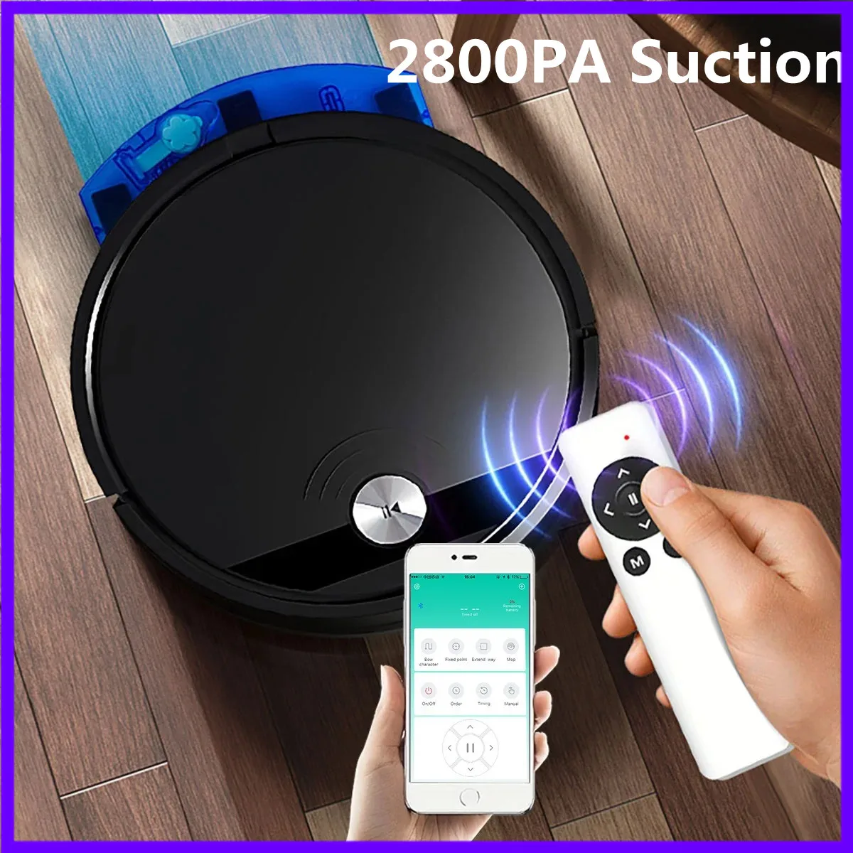 Remote Control Vacuum Cleaner With Water Tank  Anti-drop Dry And Wet Sweeping Mopping Smart Robot Lazy Home Cleaning Machine