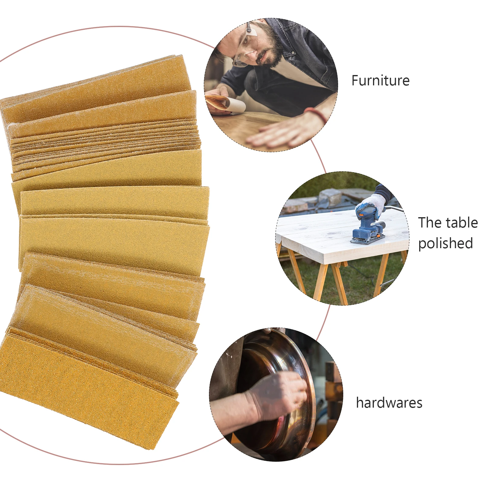 

Sandpaper Sheets Fine Grit 80-320 Assorted Sanding Paper For Wood Metal Glass Stone Polishing Wet Dry Small Projects