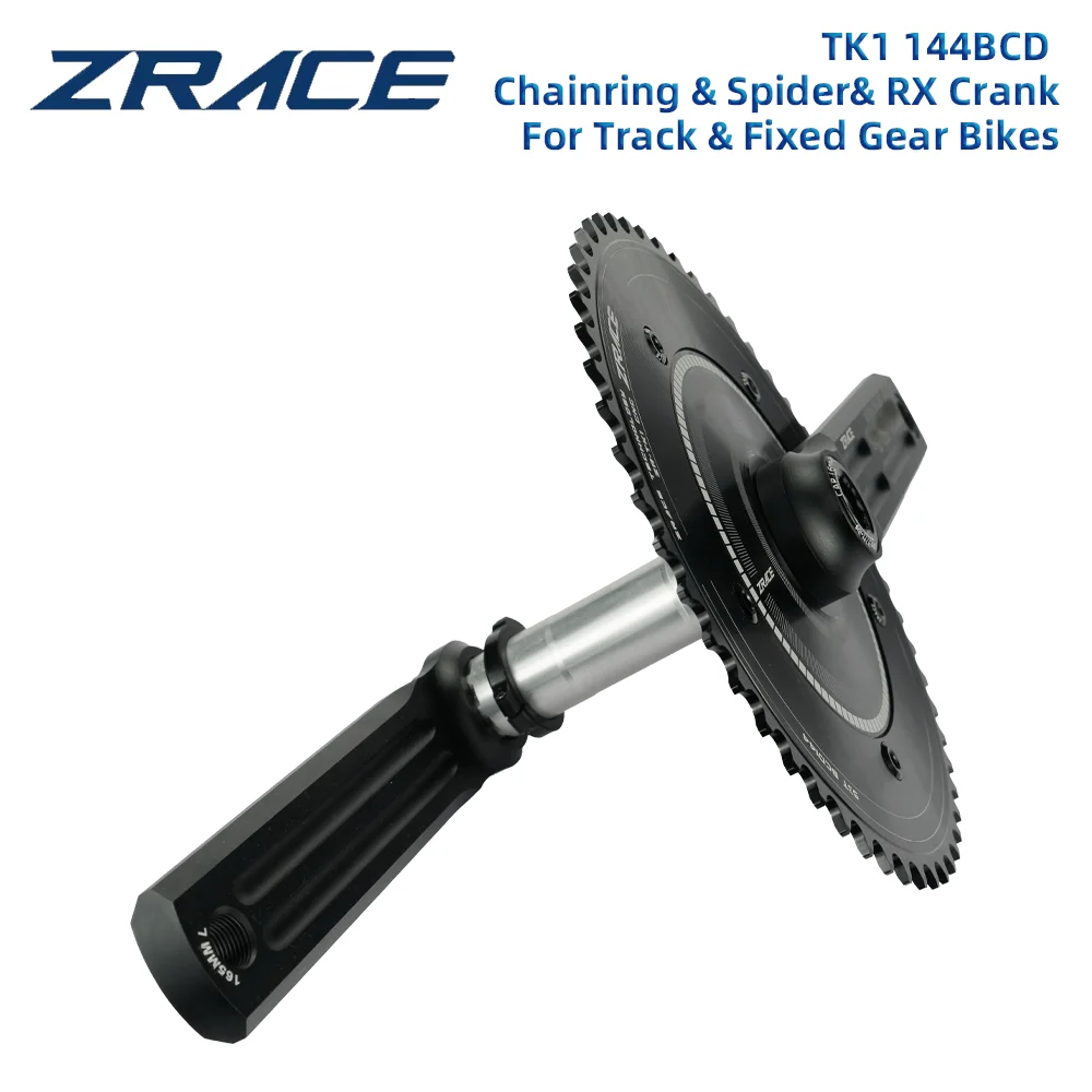 Juego de bielas de piñón fijo para bicicleta de pista ZRACE RX 144BCD 46T-50T, piezas de ciclismo con brazo de biela de 165-175mm
