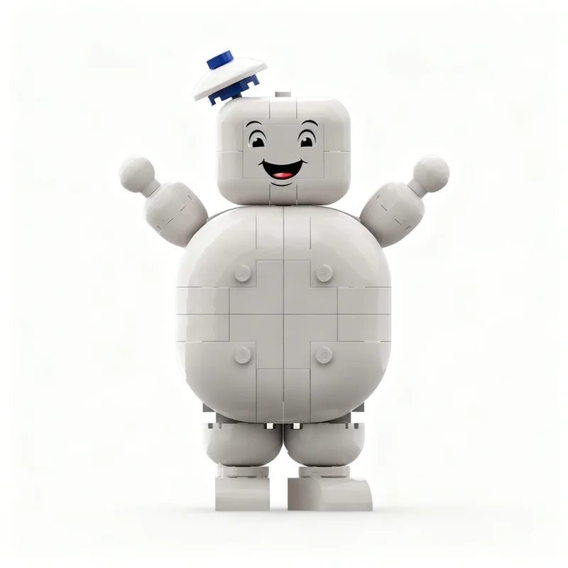 178 elementów MOC Ghostbusters Mini Stay Puft Marshmallow Man Model Klocki Konstrukcyjne Prezent na Boże Narodzenie Zabawka Konstrukcyjna DIY Kreatywny Pomysł