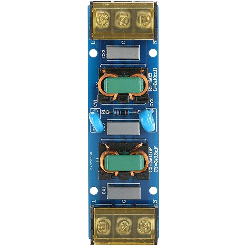 25A 6A Power Supply Filter EMI High Frequency 2 Stage Power Supply EMI Filter Low-pass Filter Board for Frequency Conversion