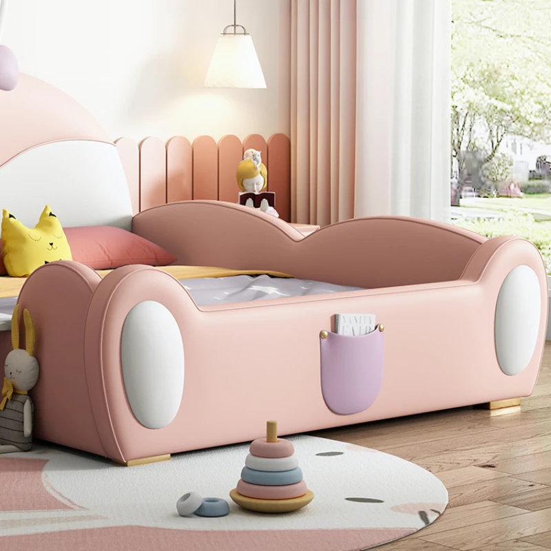 Headboard Frame Children Bed Luxury Wooden Twin Living Room Children Bed Kids Princess Letto Matrimoniale Bedroom Furniture image 6