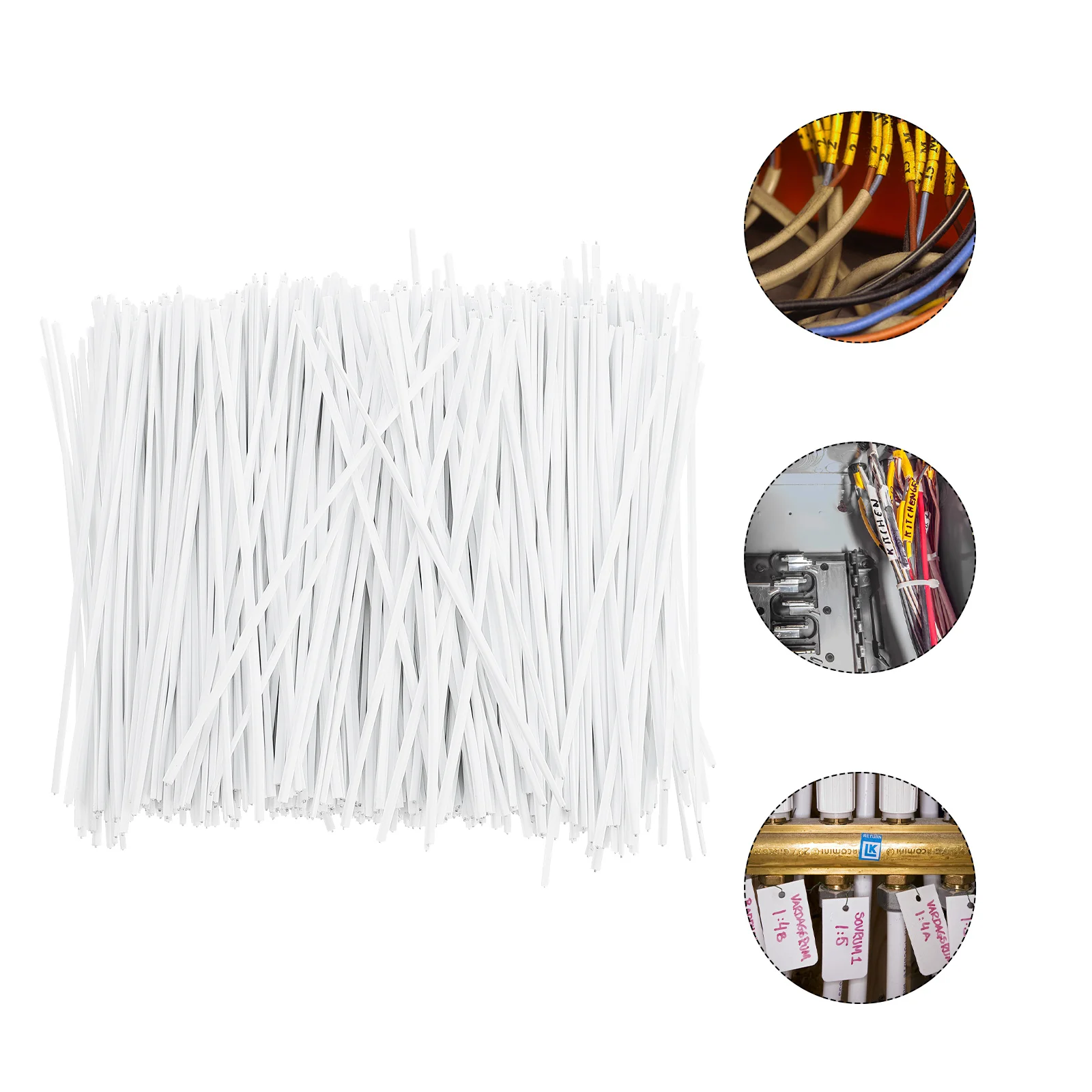 

1000 Pcs Iron Core Cable Tie Liquid Anti-theft Cap Packing Power Organizer Ties Wire Overmolding Reusable Bread Twists