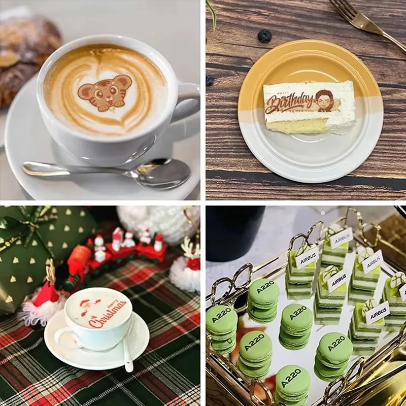 Handheld DIY Edible Ink Food Printing Machine Coffee Latte Art Chocolate Printer for Kitchen Home