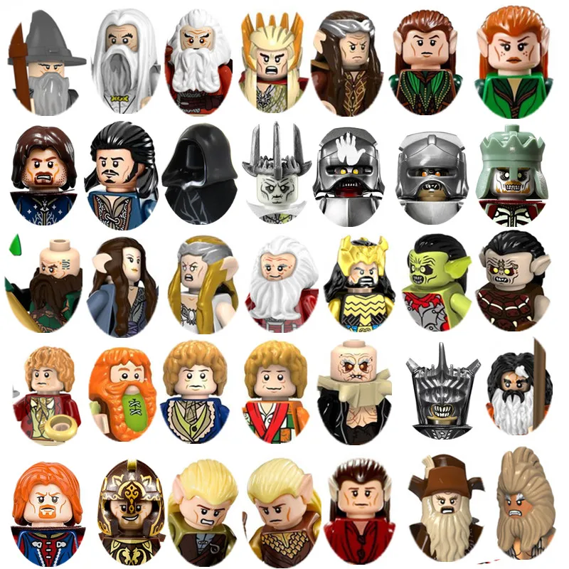 Moc Warrior Soldier Movie Frodo Elves Dwarves Ranger Humans Wizard Mini Figure Models Block Kids Toys Gift For Boys Girls