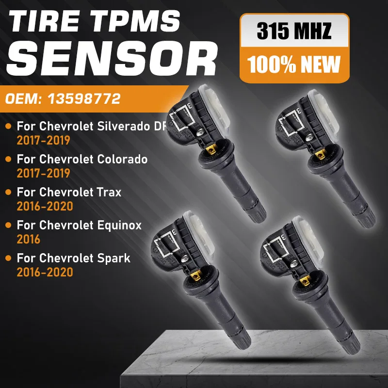 TPMS For Chevy Silverado DRW Chevy Colorado 2017-2019 Chevy Trax Chevy Spark 2016-2020 Chevy Equinox 2016 Tire Pressure Sensor