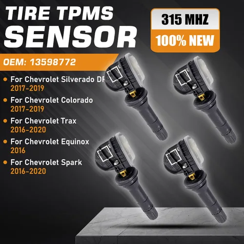 TPMS para Chevy Silverado DRW Chevy Colorado 2017-2019 Chevy Trax Chevy Spark 2016-2020 Chevy Equinox 2016 Sensor de presión de neumáticos