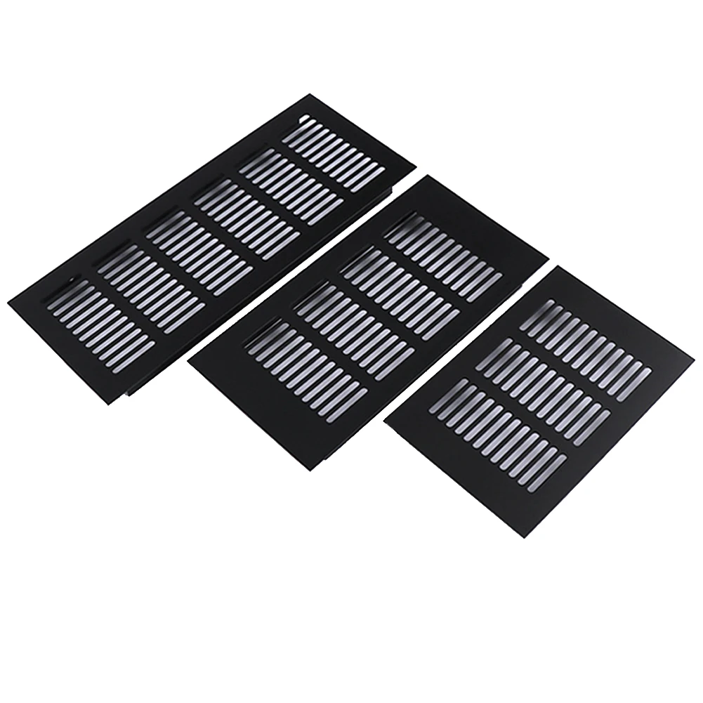 

Durable Air Vent Ventilation Cover Replacement Wardrobes Waterproof Bathroom Door Black Computer Cabinet Grille