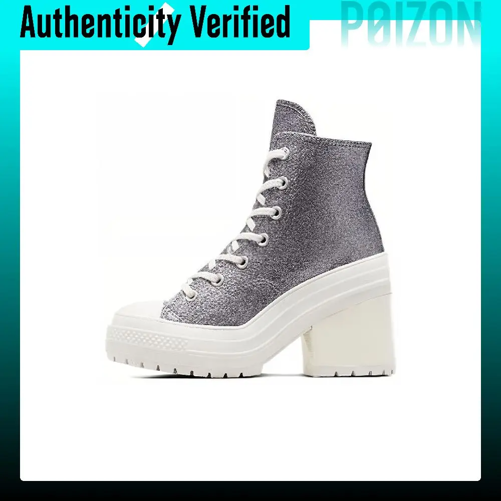 Converse Chuck 70 De Luxe Abrasion Resistant Breathable Mid top Canvas Shoes Women's Gray A08177C