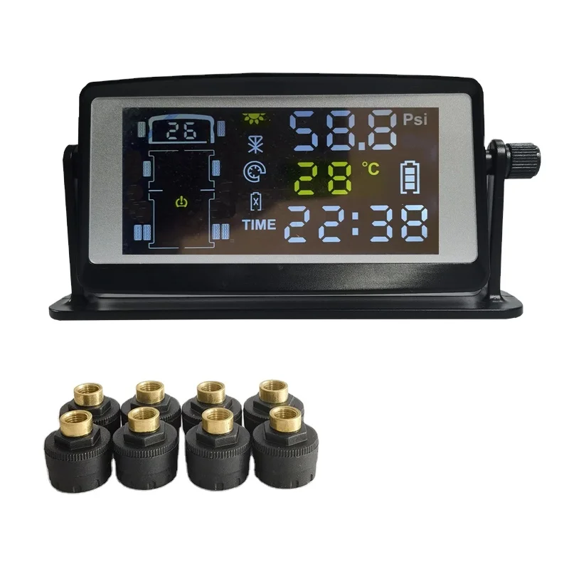 

TPMS Solar Wireless Tire Pressure Monitoring System With External Sensor Solar TPMS for Truck