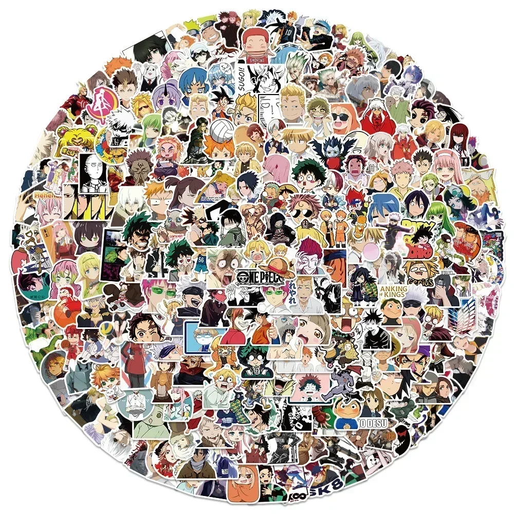 300 Stück Gemischte Anime-Aufkleber Cartoon-Sticker DIY Wasserdicht für Koffer Skateboard Gitarre Handy One Piece Demon Aufkleber Geschenk Spielzeug – Detail 3