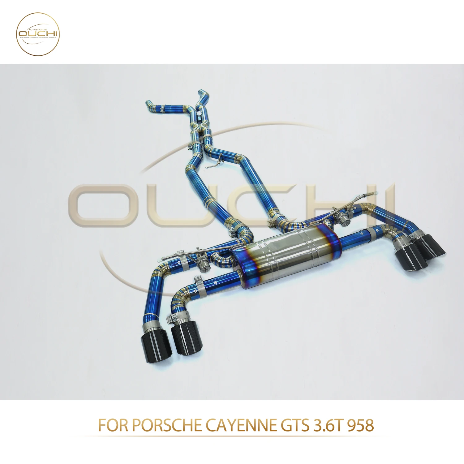 

OUCHI Factory Direct Sales Catback for Porsche Cayenne GTS 3.6T 958 TC4 Exhaust Muffler With Pneumatic Valves Tips Car