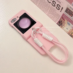 Weave Wristband Strap Hinge Case Protective Cover For Samsung Galaxy Z Flip 3 4 5 6 7 zflip5 flip7