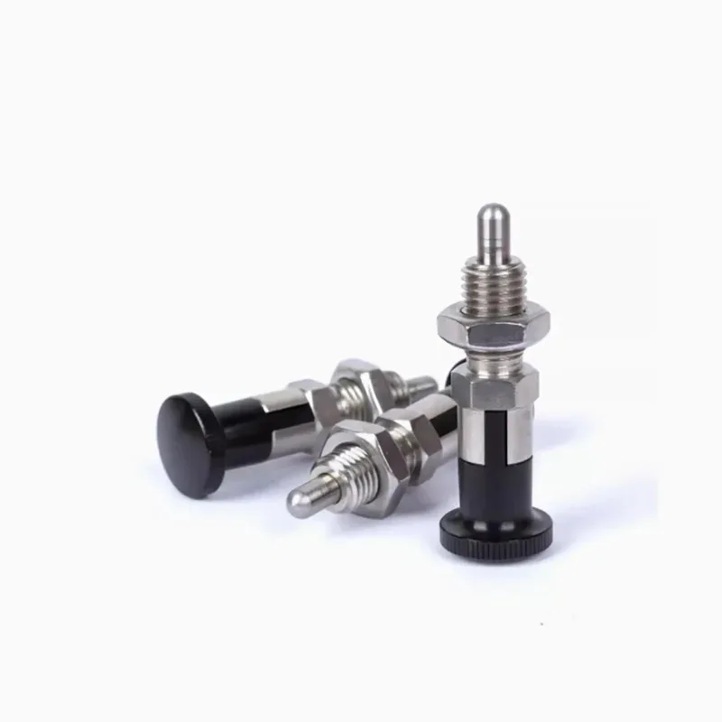 Stainless Steel Indexing Pin Self Locking Knob Plunger Fine Tooth M5-M16