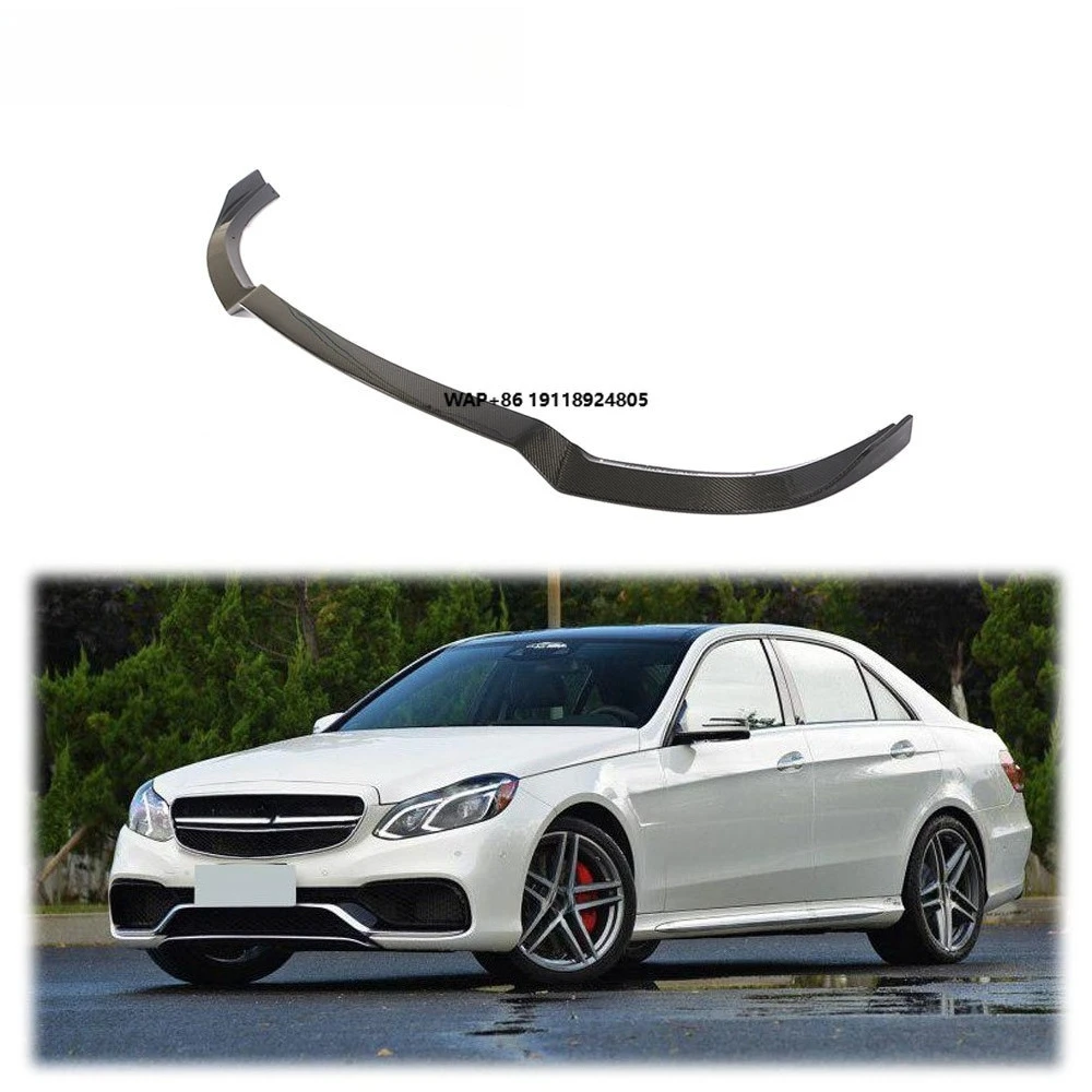 

For Benz E63 2014-2015 Front Bumper Lip Spoiler Body Kit Carbon Fiber Trim