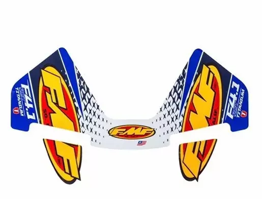 2025 neue Für FMF Aufkleber 28x16 cm 4 T Motorrad Auspuff Rohr Aufkleber Wasserdicht Universal für Motorräder auto