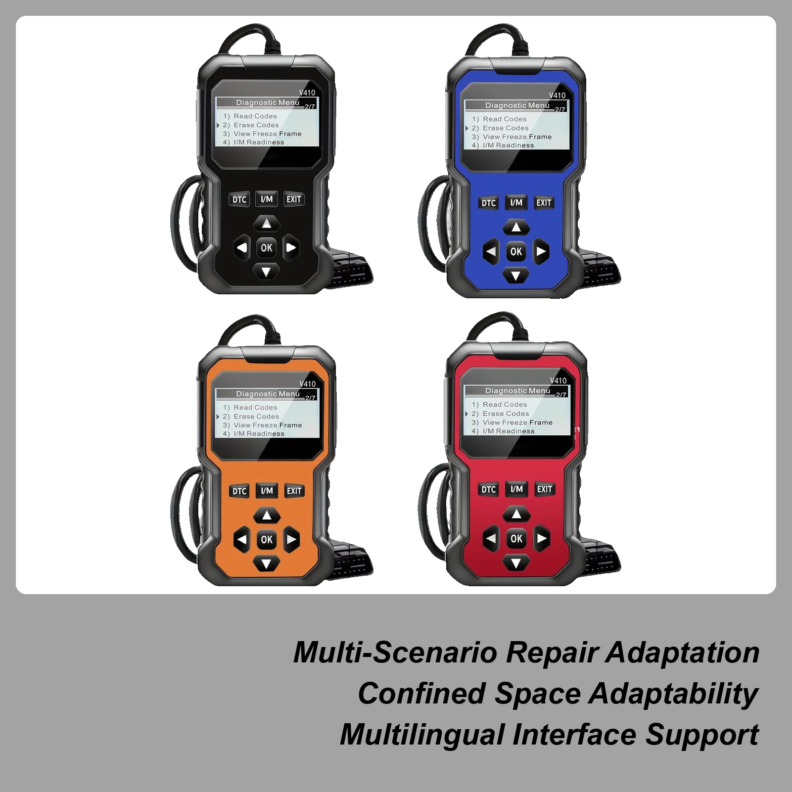 OBD scanner Car Diagnostic Scanner 12-language Vehicle Code Check Analyzer Vehicle Fault Detector for Automotive Engine Truck