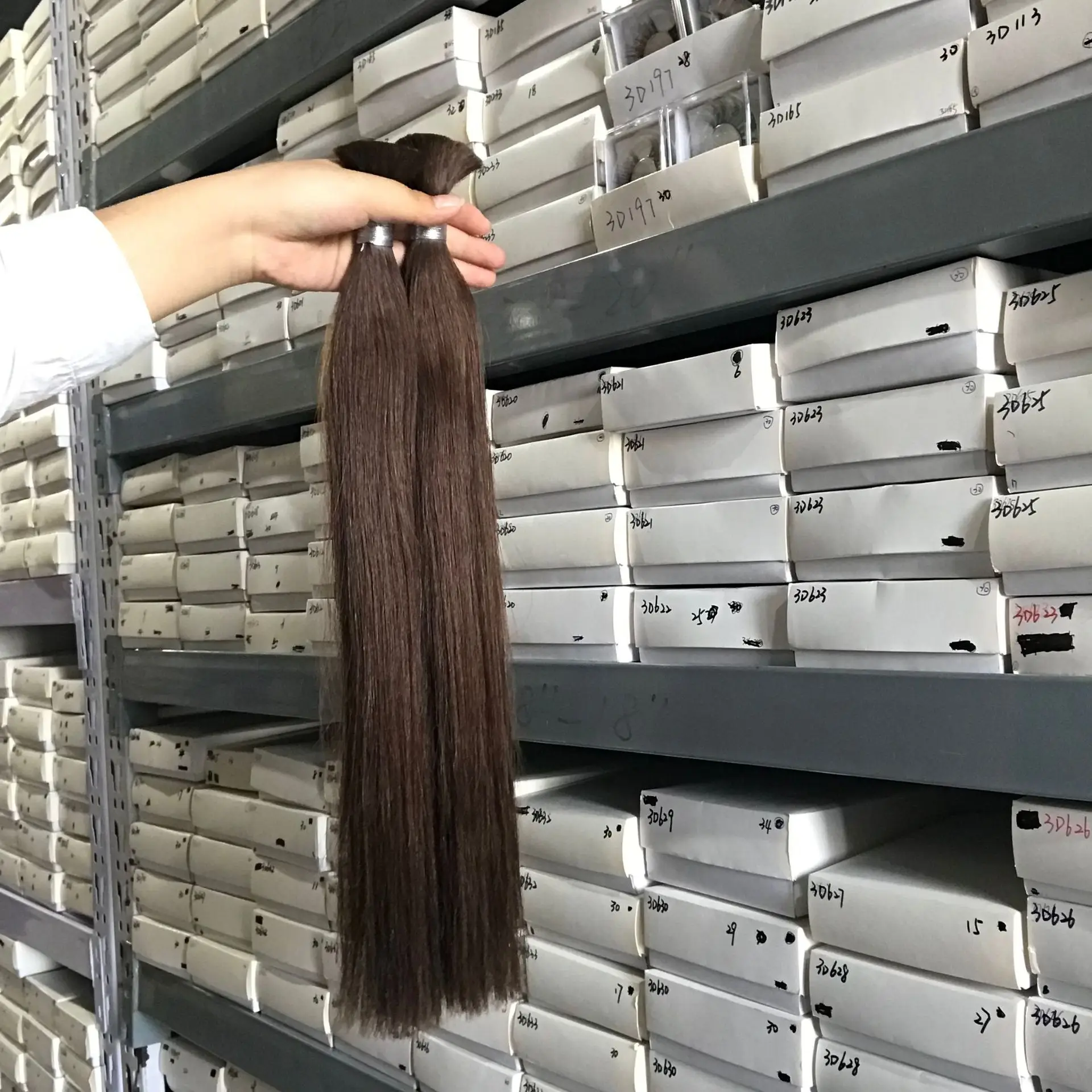 Wholesale Human Hair Bulk for Braiding Straight Brazilian Virgin Human Hair Bulk no Weft for Braids Straight Bulk Human Hair 613