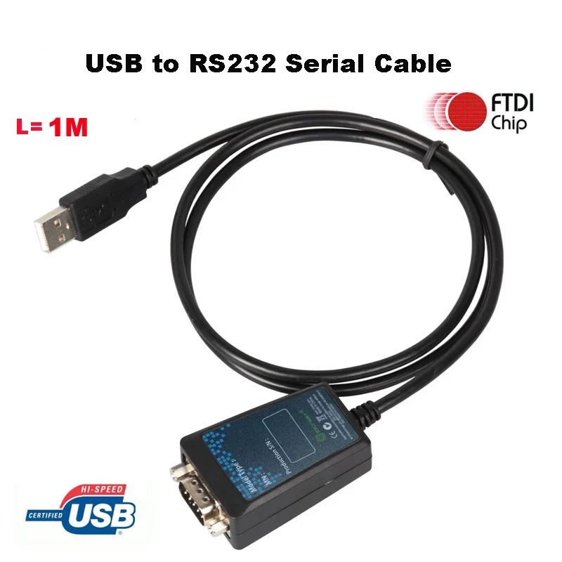 Computer Cables & Connectors USB RS232 Adapter USB 2.0 to RS-232 Male (9-pin) DB9 Serial Cable with FTDI Chipset Supports Win10