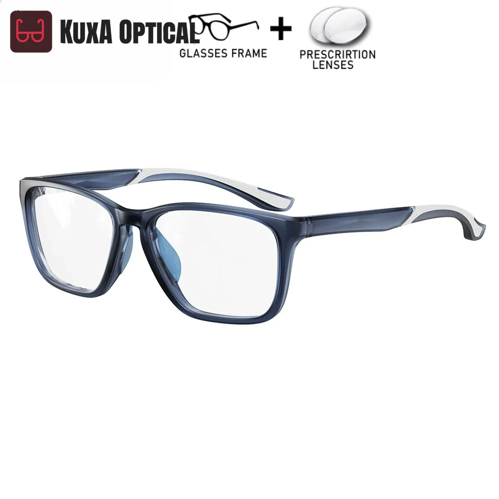 

KUXA Sports Cycling Prescription Glasses Optical Recipe Myopia Lenses Men Eyeglasses TR90 Ocular UV Polarized Sunglasses Outdoo