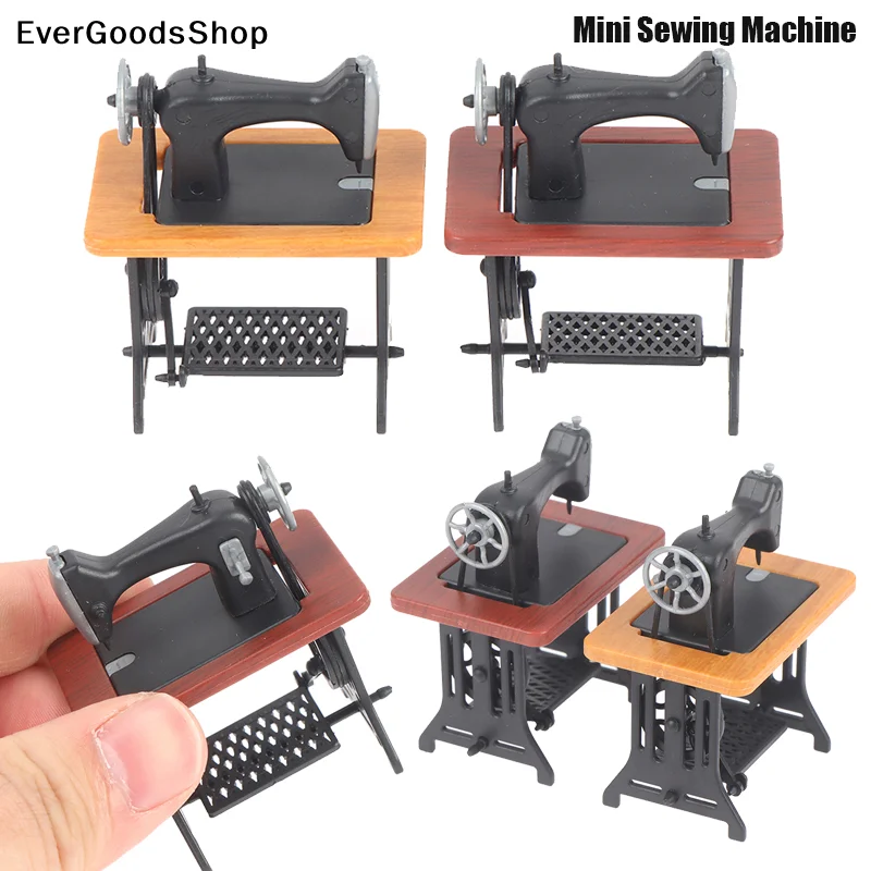 

New 1PC Dollhouse Miniature Furniture Retro Sewing Machine Knitting Tools Model Doll House Decor Simulation Furniture Model