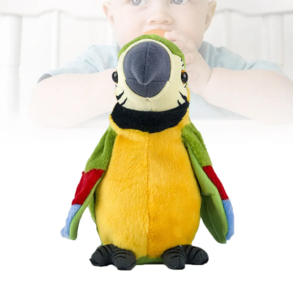 

Electric Recording Talking Parrot Green Interactive Educational Supplies Early Learning Funny Voice Mimic Game for Kids