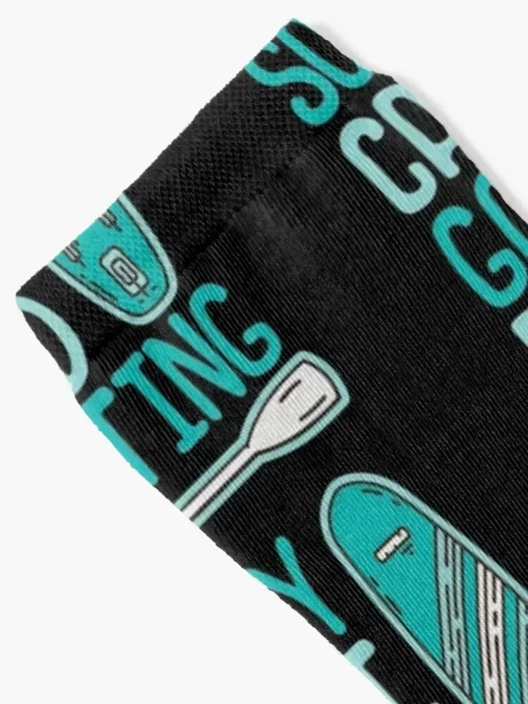 SUP | Stand Up Paddle Boarding | Board Meeting | Sunset Design Socks warm winter custom snow Designer Man Socks Women's